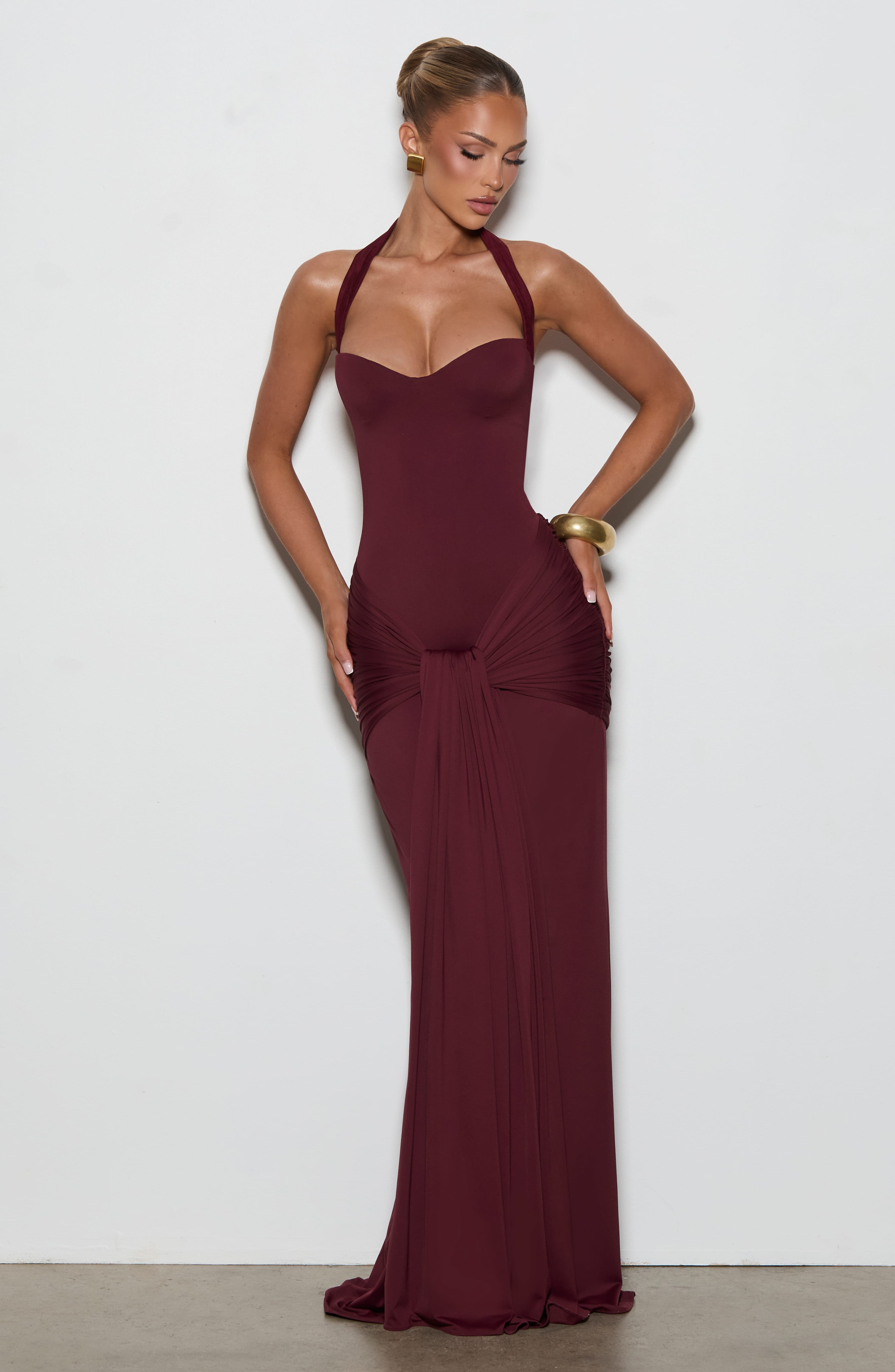 Gia Maxi Dress - Cherry Lacquer