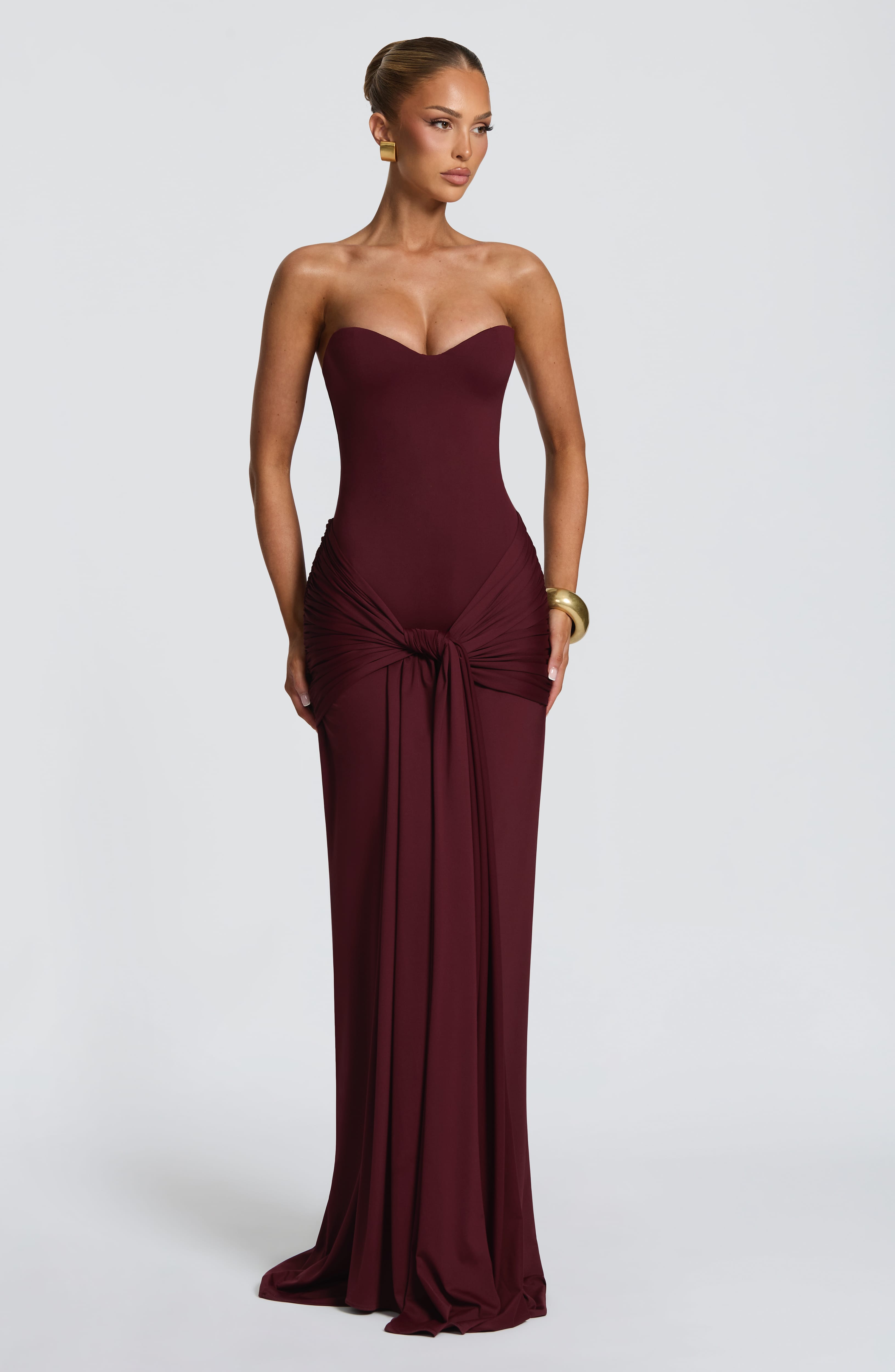 Gia Maxi Dress - Cherry Lacquer