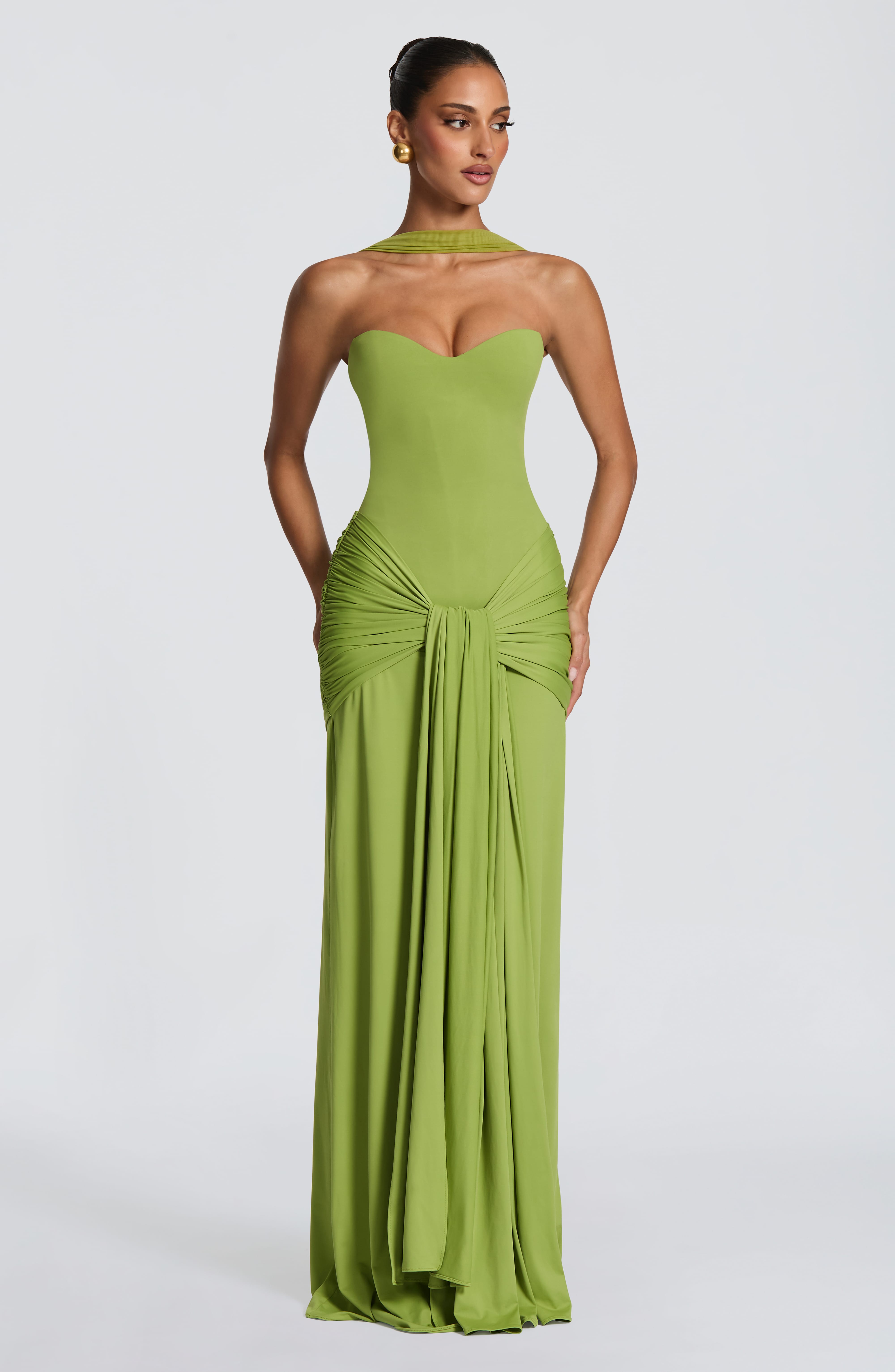 Gia Maxi Dress - Olive