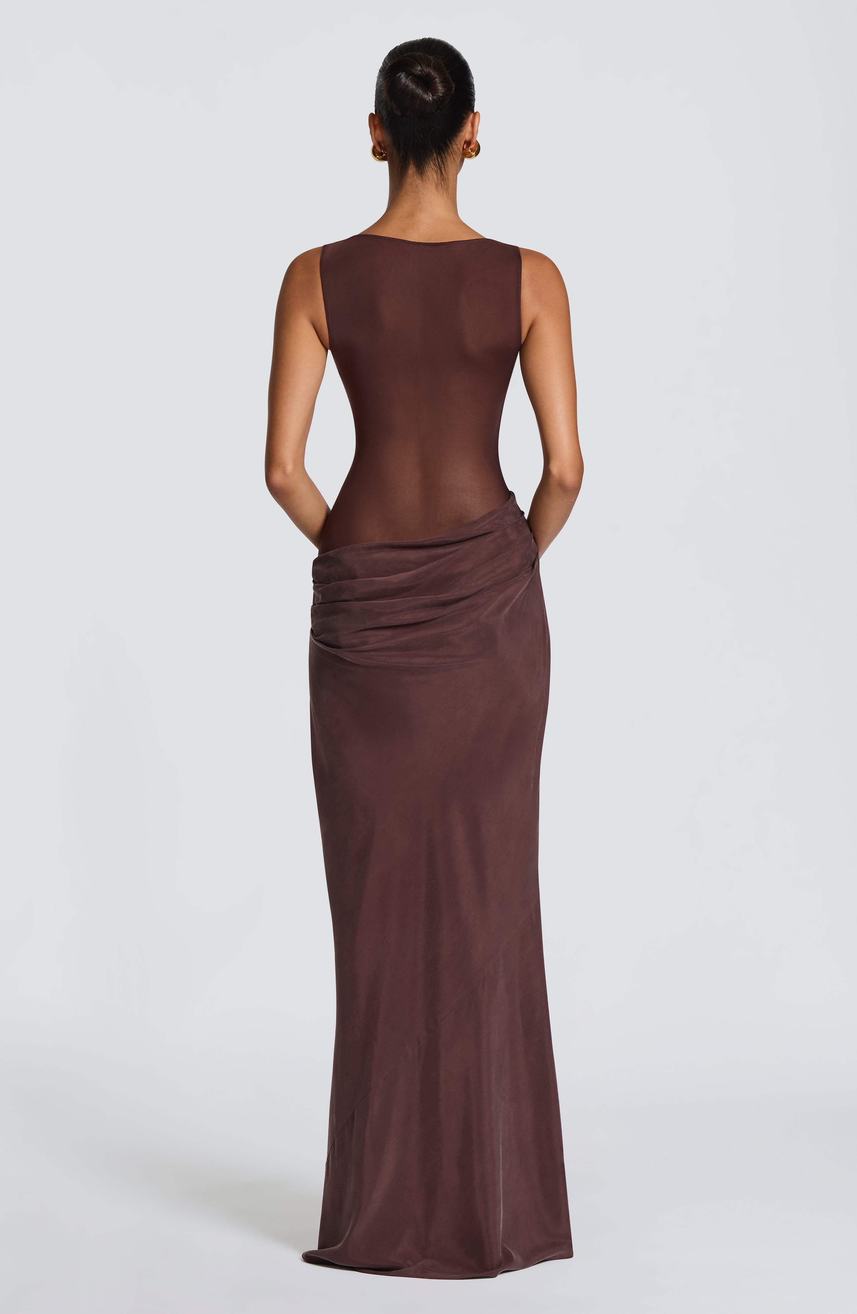Gracelyn Maxi Dress - Plum Brown