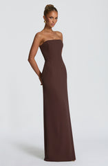 Irmina Maxi Dress - Plum Brown