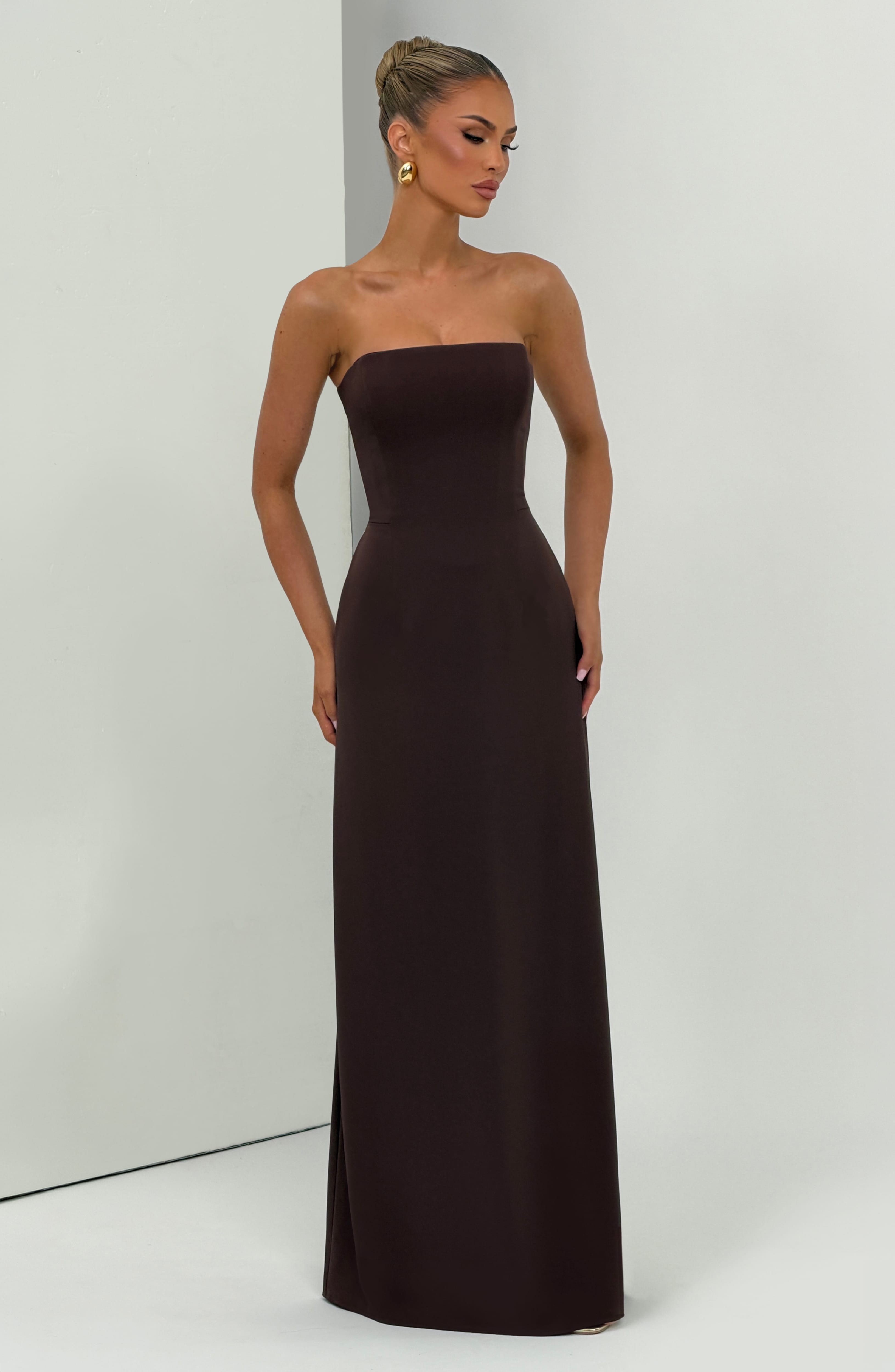 Irmina Maxi Dress - Plum Brown