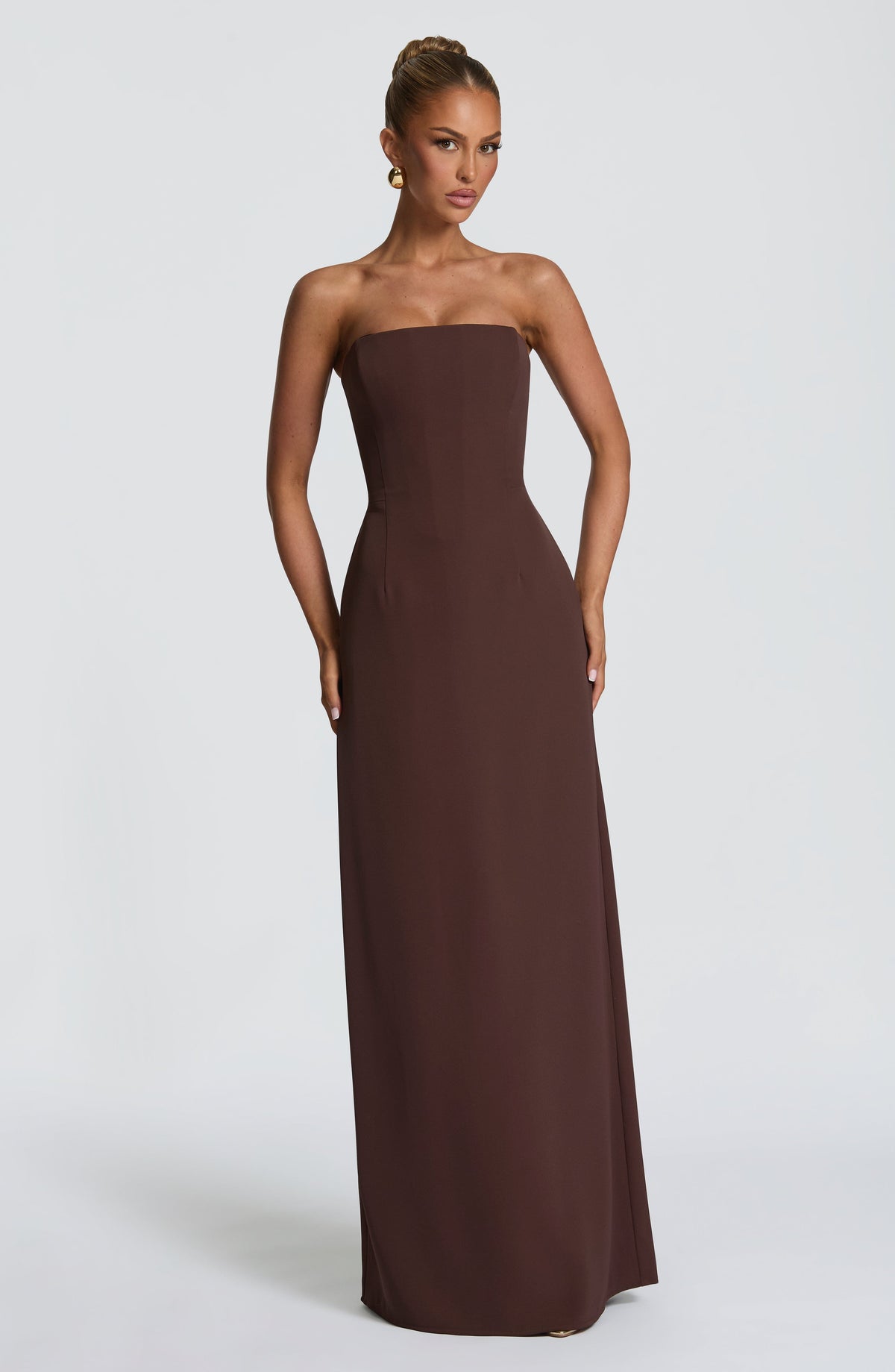 Irmina Maxi Dress - Plum Brown