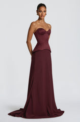 Kaia Maxi Skirt - Cherry Lacquer