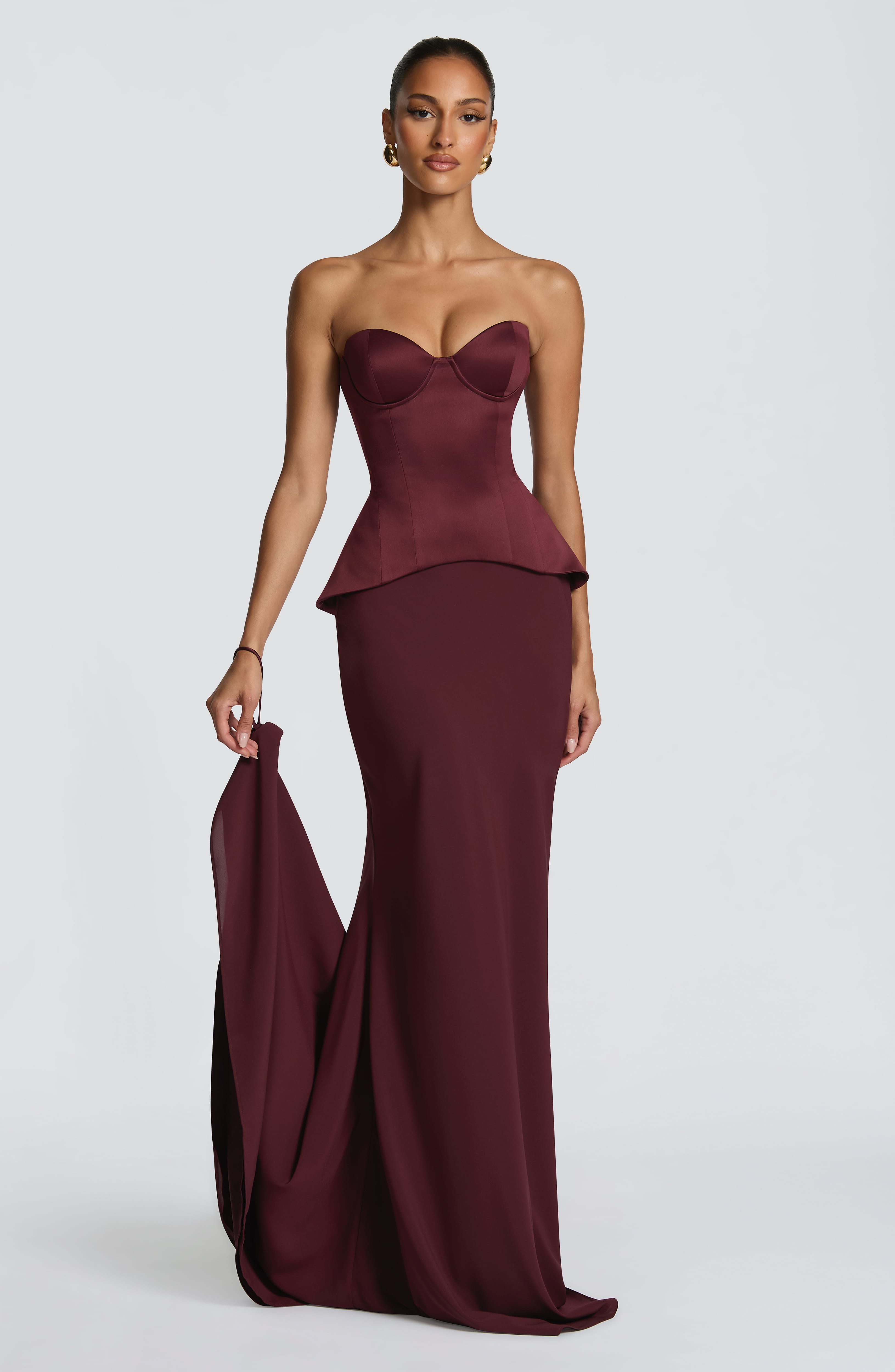 Kaia Maxi Skirt - Cherry Lacquer