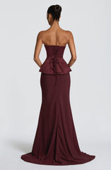 Kaia Maxi Skirt - Cherry Lacquer