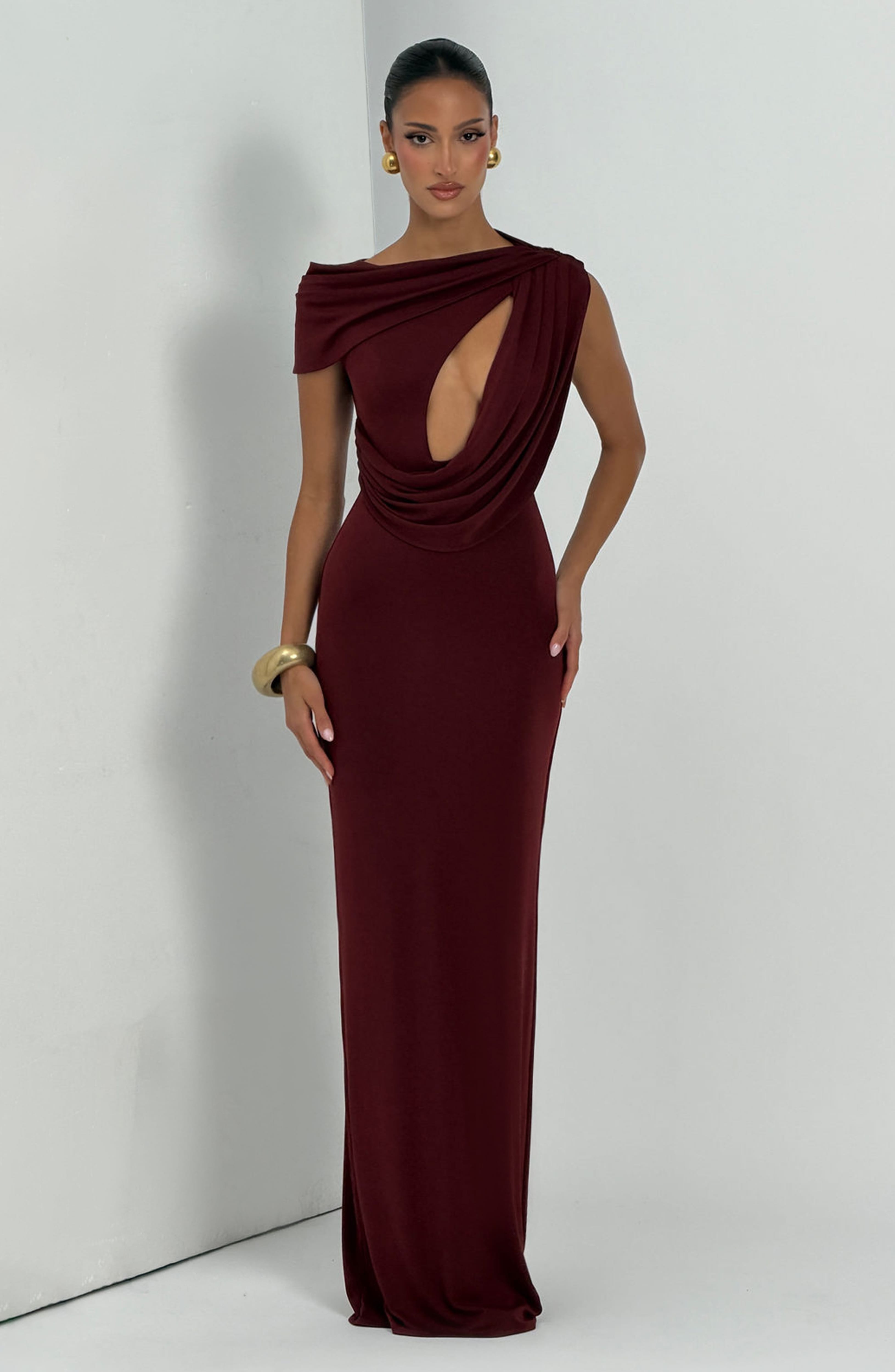 Kalina Maxi Dress - Cherry Lacquer