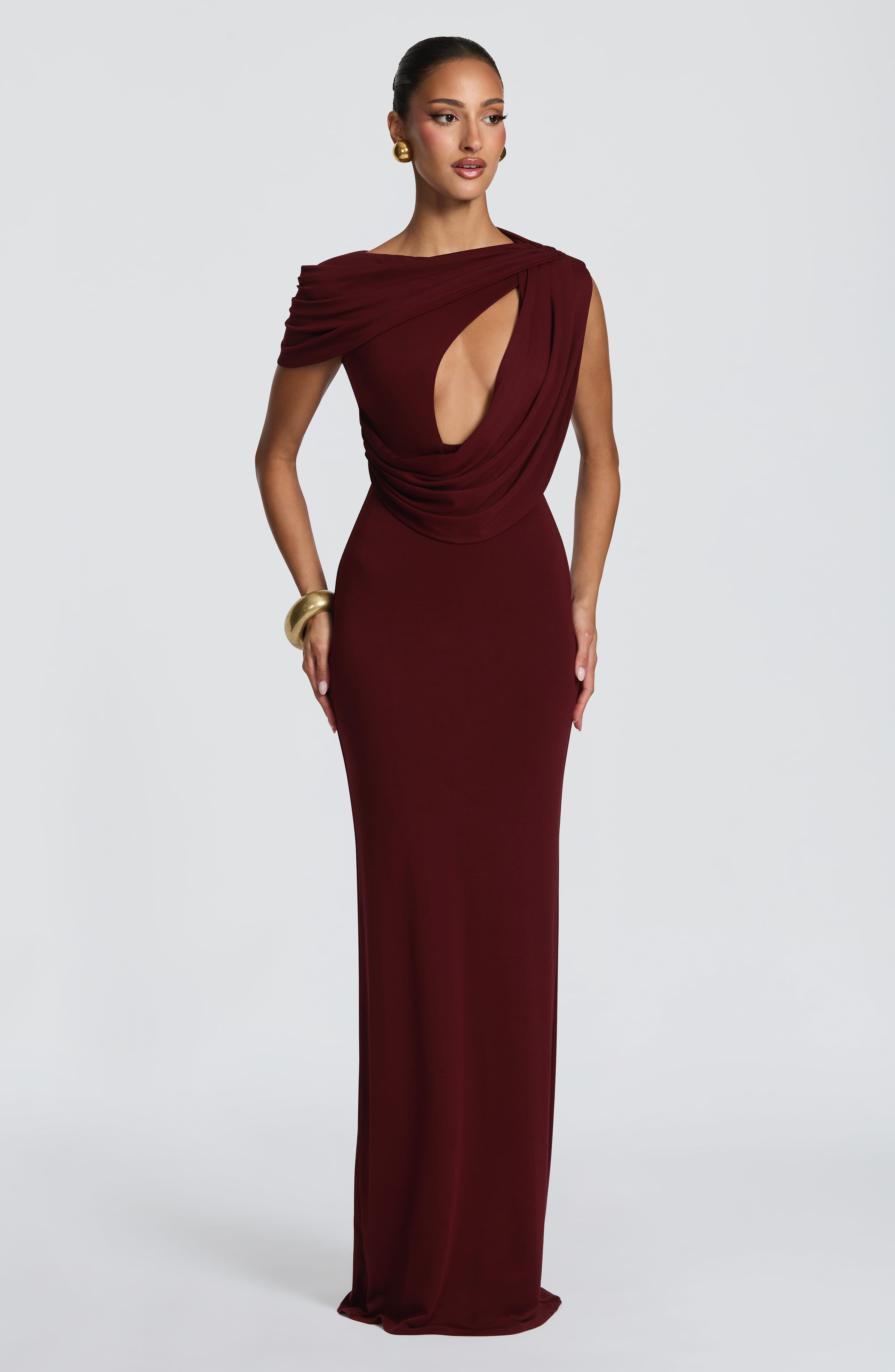 Kalina Maxi Dress - Cherry Lacquer