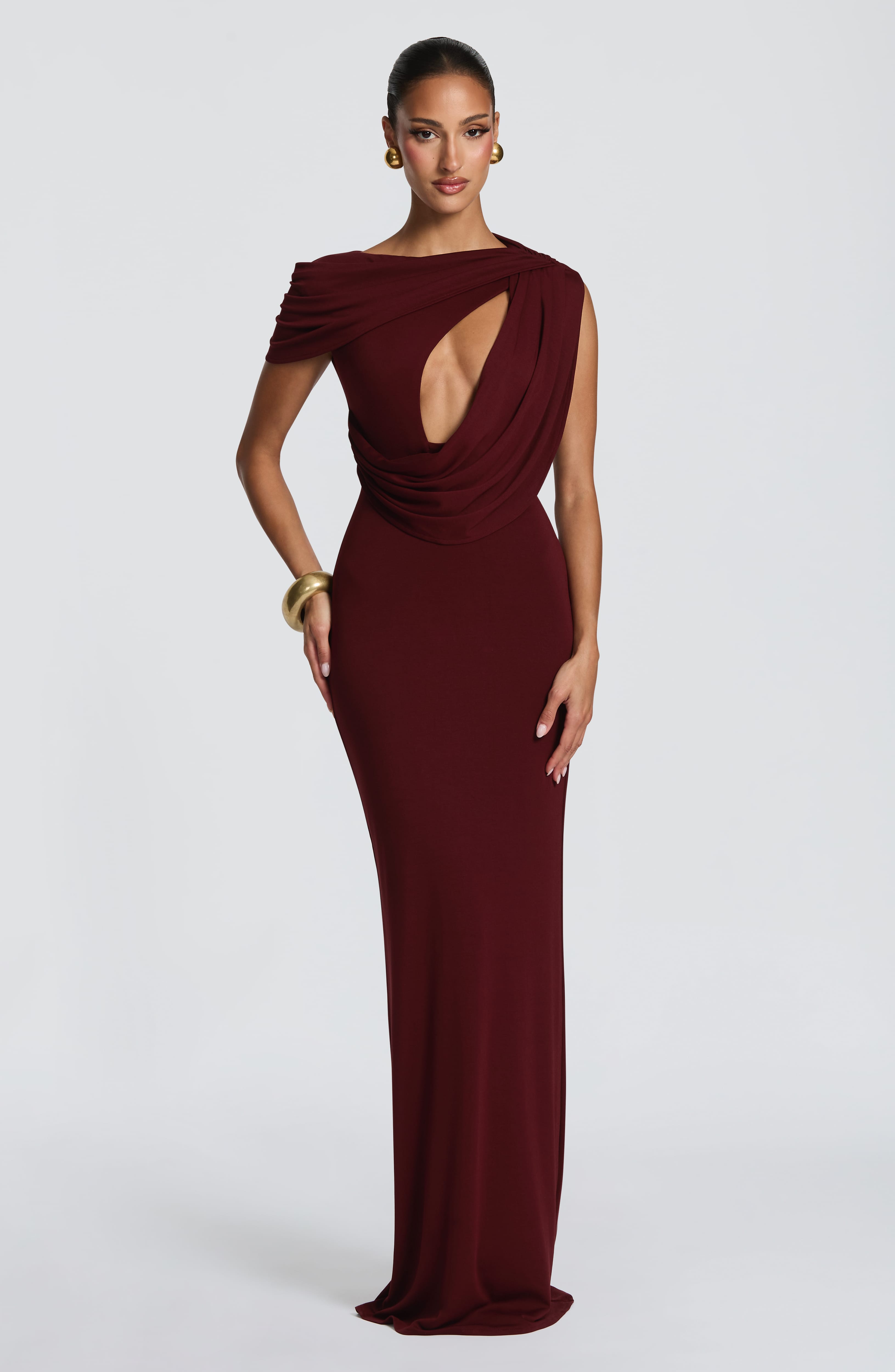 Kalina Maxi Dress - Cherry Lacquer