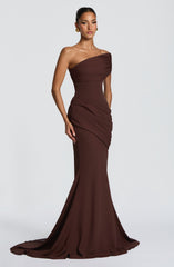 Kasia Gown - Plum Brown