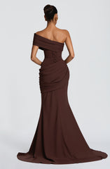 Kasia Gown - Plum Brown