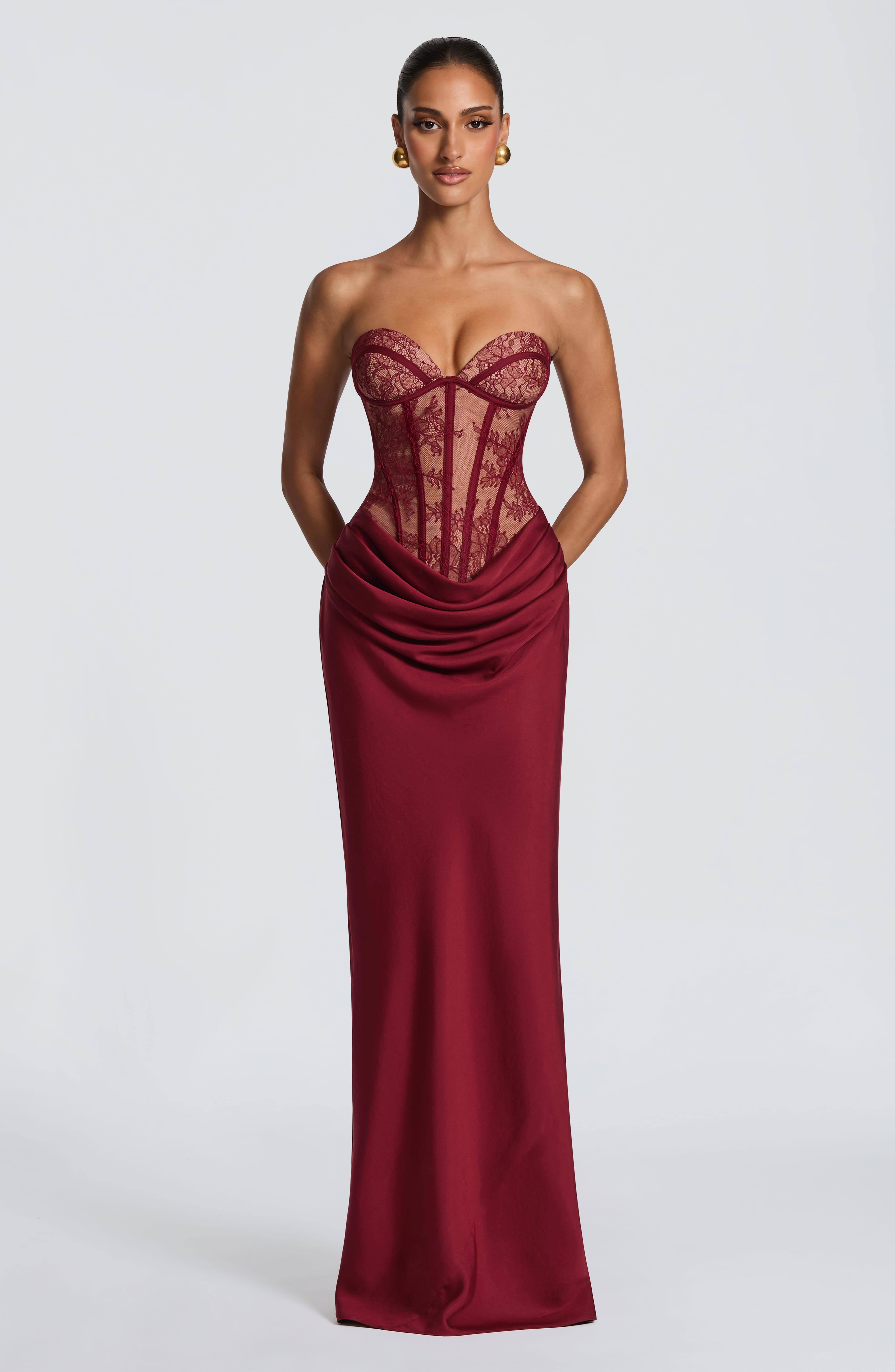 Kathleen Maxi Dress - Burgundy
