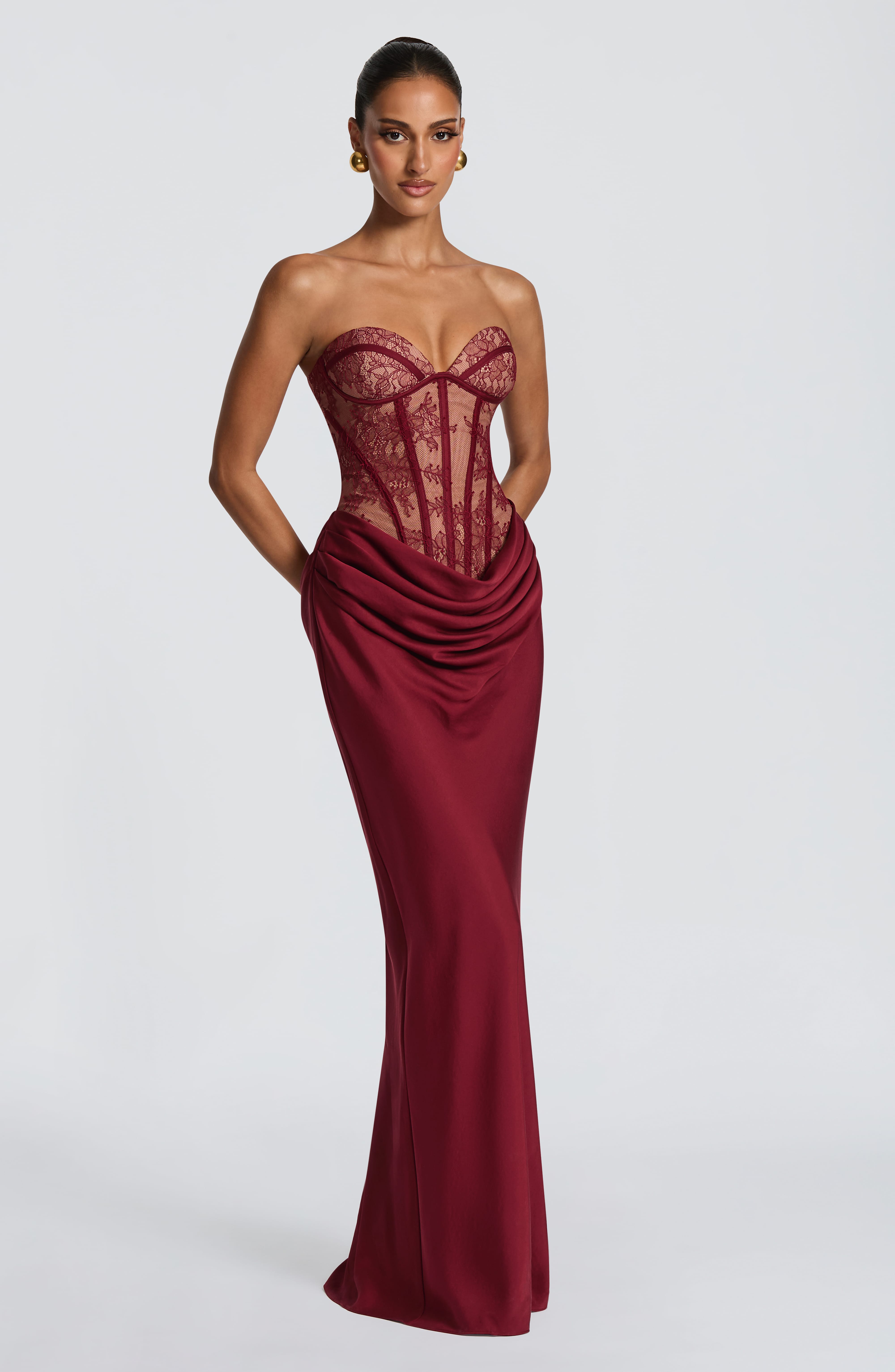 Kathleen Maxi Dress - Burgundy