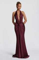 Linette Gown - Cherry Lacquer