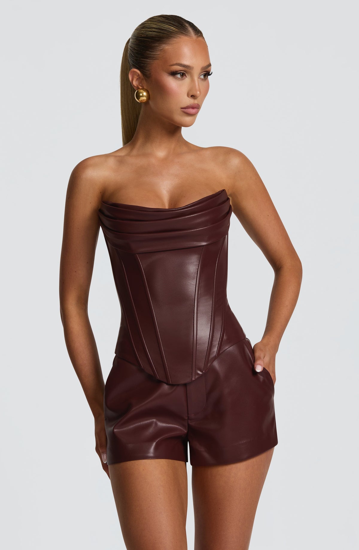 Liv Shorts - Burgundy