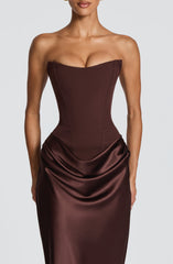 Maggie Maxi Dress - Plum Brown