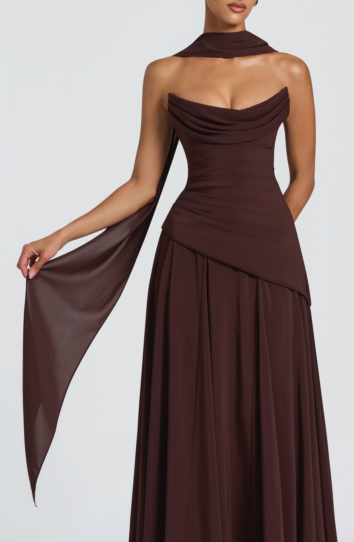 Mila Scarf - Plum Brown