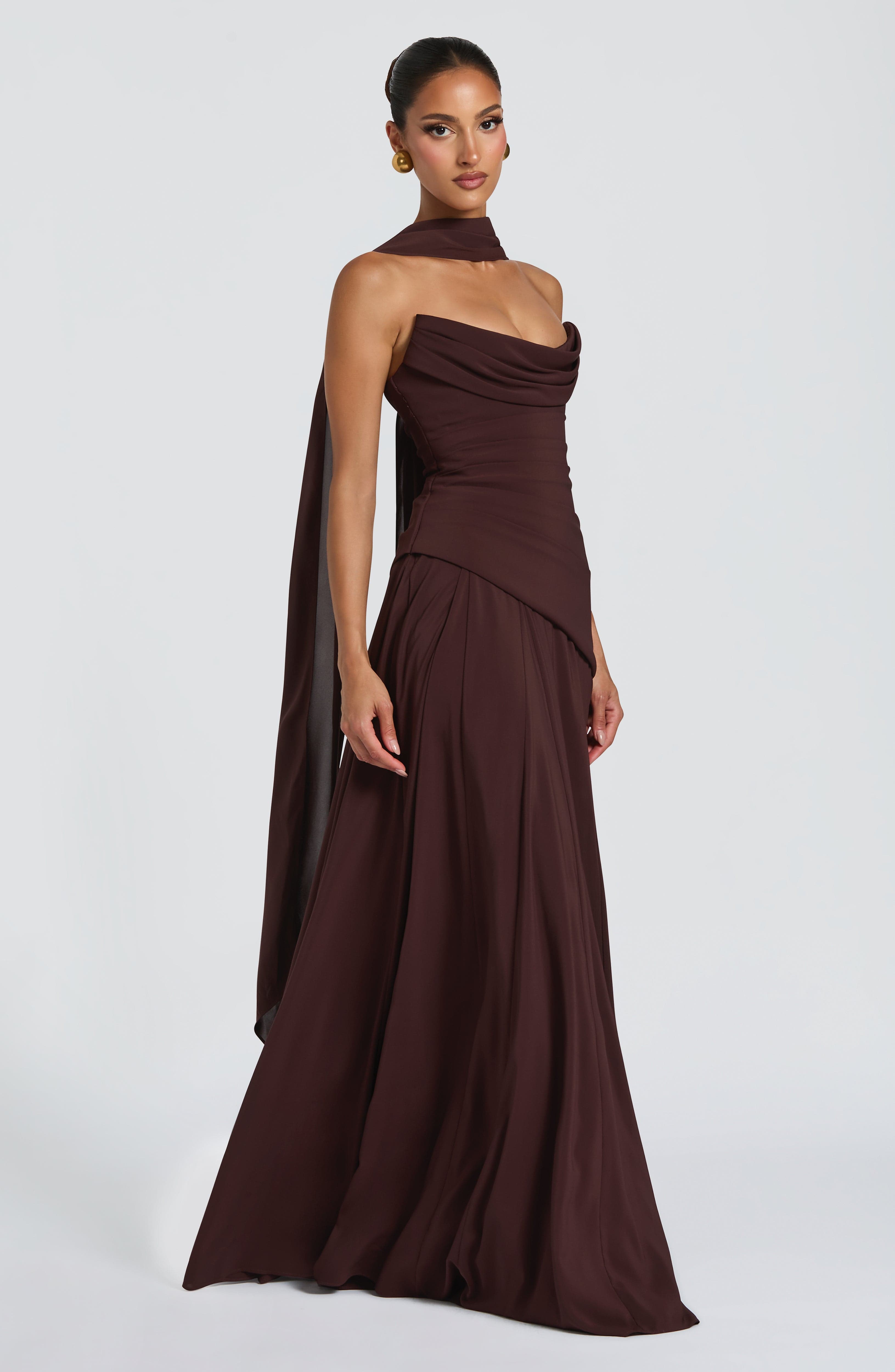 Mila Scarf - Plum Brown