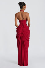 Minette Maxi Dress - Deep Red
