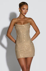 Mirabella Mini Dress - Gold