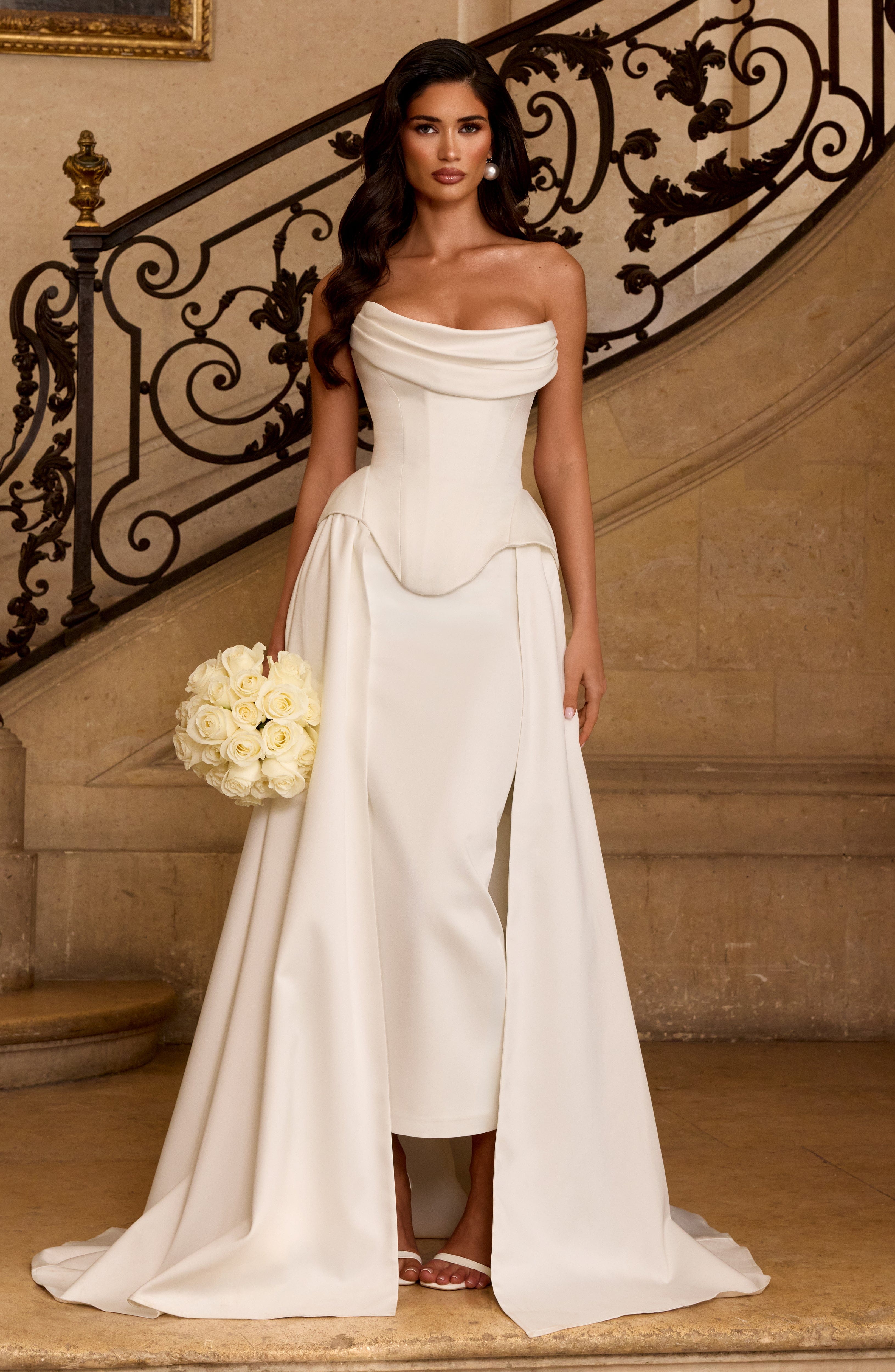 Neri Skirt Train - Ivory