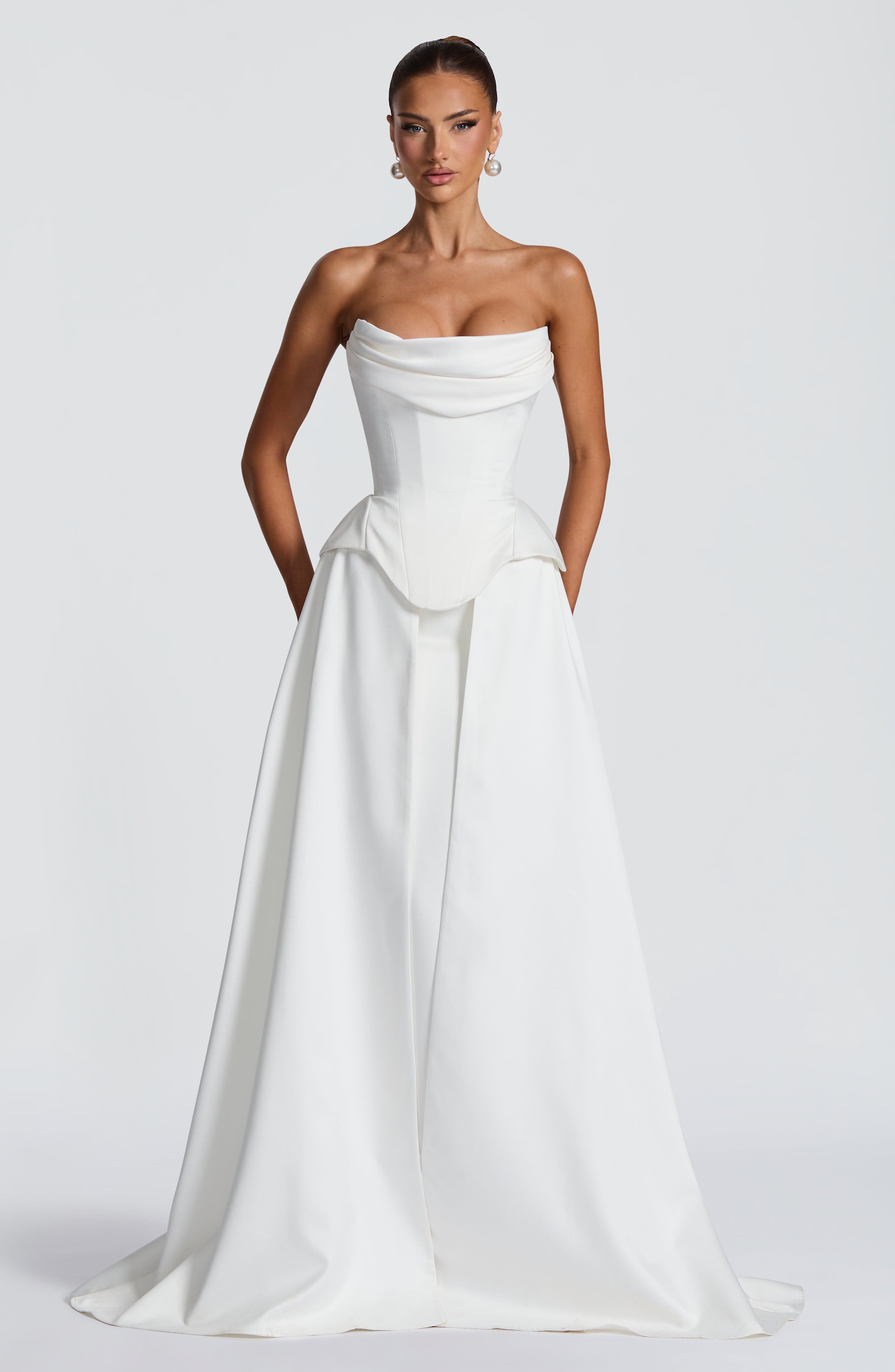 Neri Skirt Train - Ivory