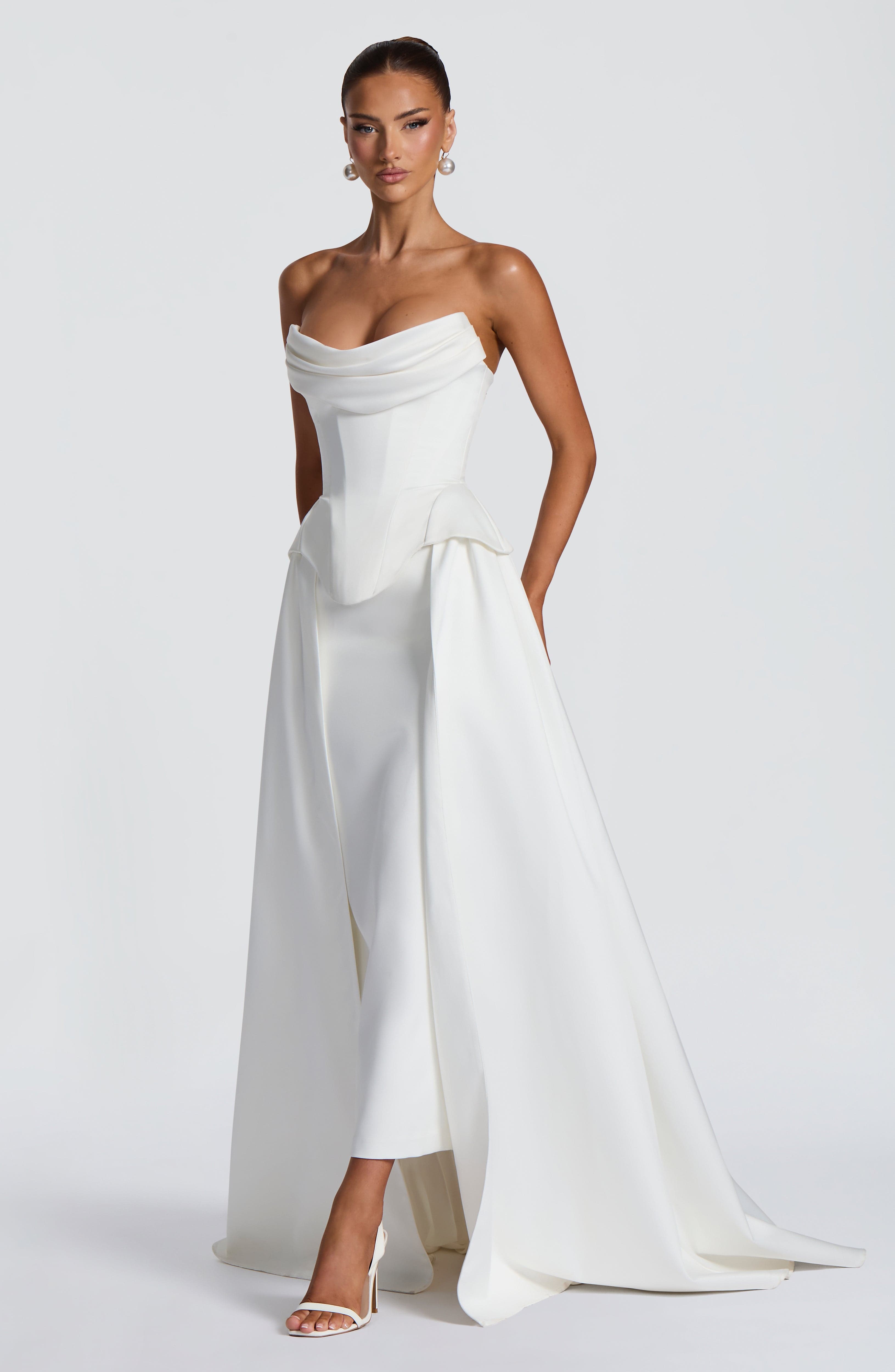 Neri Skirt Train - Ivory