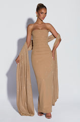Pandra Maxi Dress - Gold Sparkle