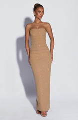 Pandra Maxi Dress - Gold Sparkle