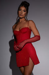 Pixie Glove - Red Sparkle
