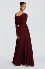 Rafaela Maxi Dress - Cherry Lacquer