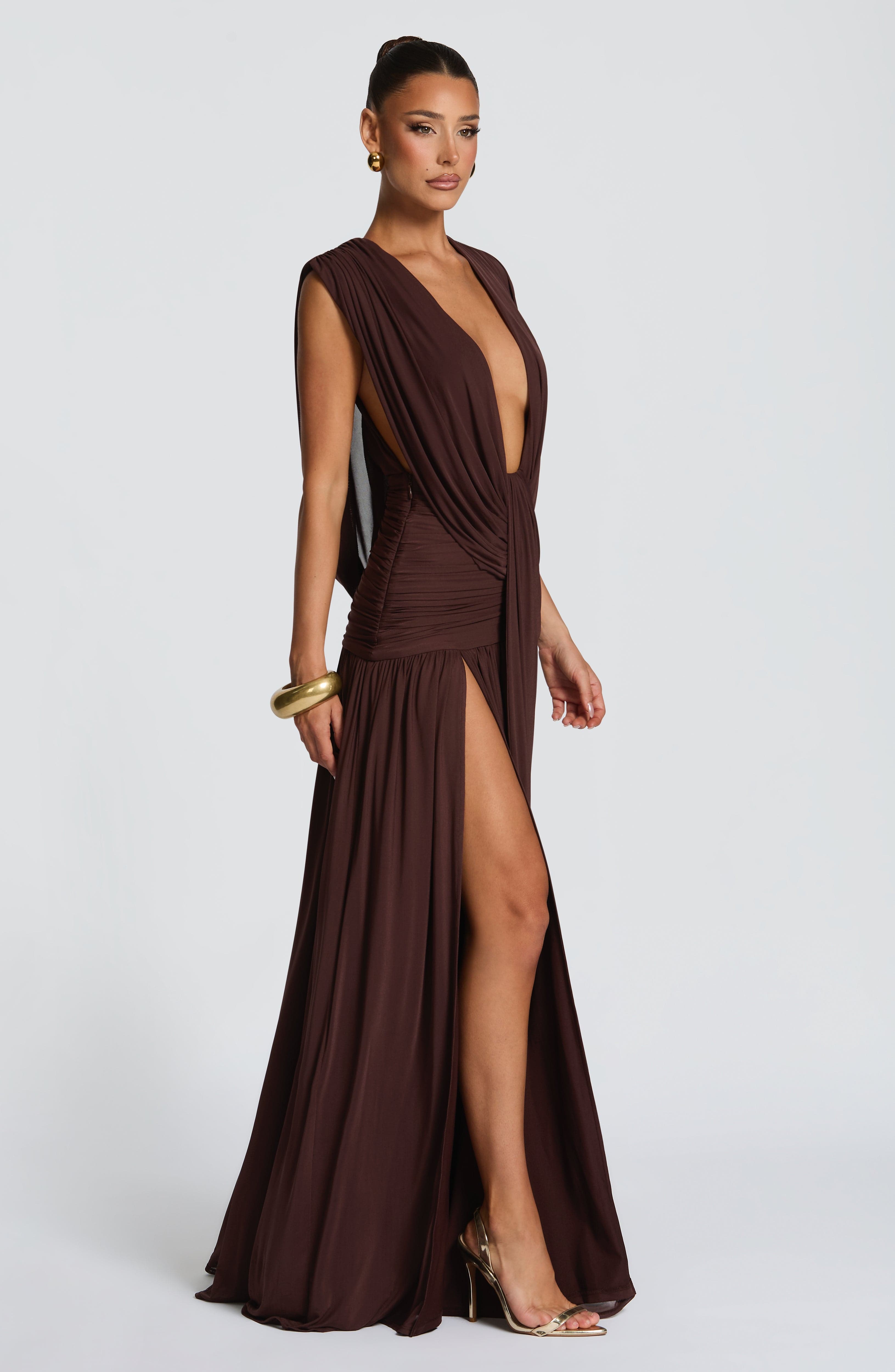 Romilly Gown - Plum Brown