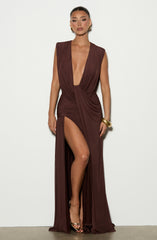 Romilly Gown - Plum Brown