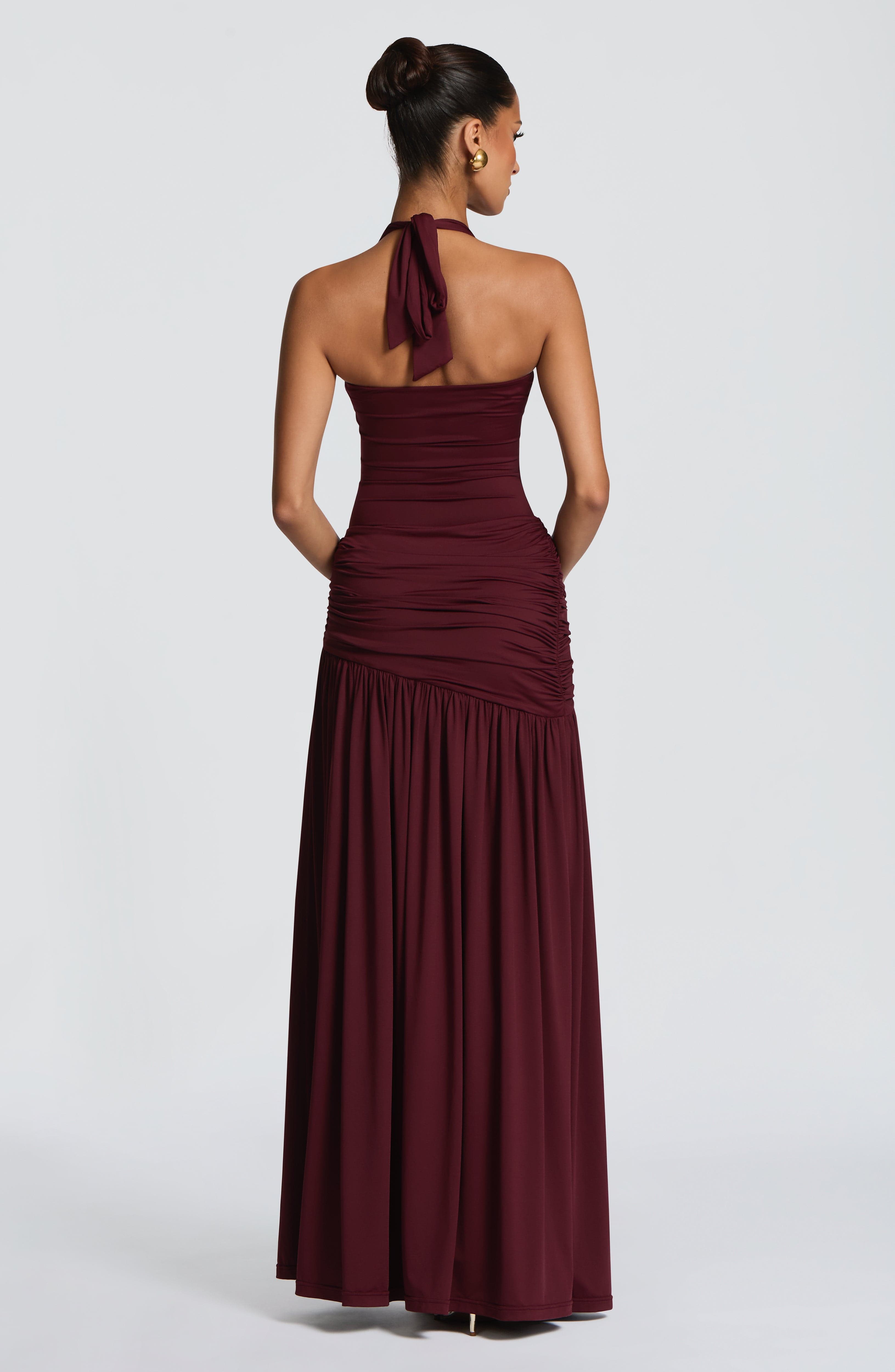 Saira Maxi Skirt - Cherry Lacquer