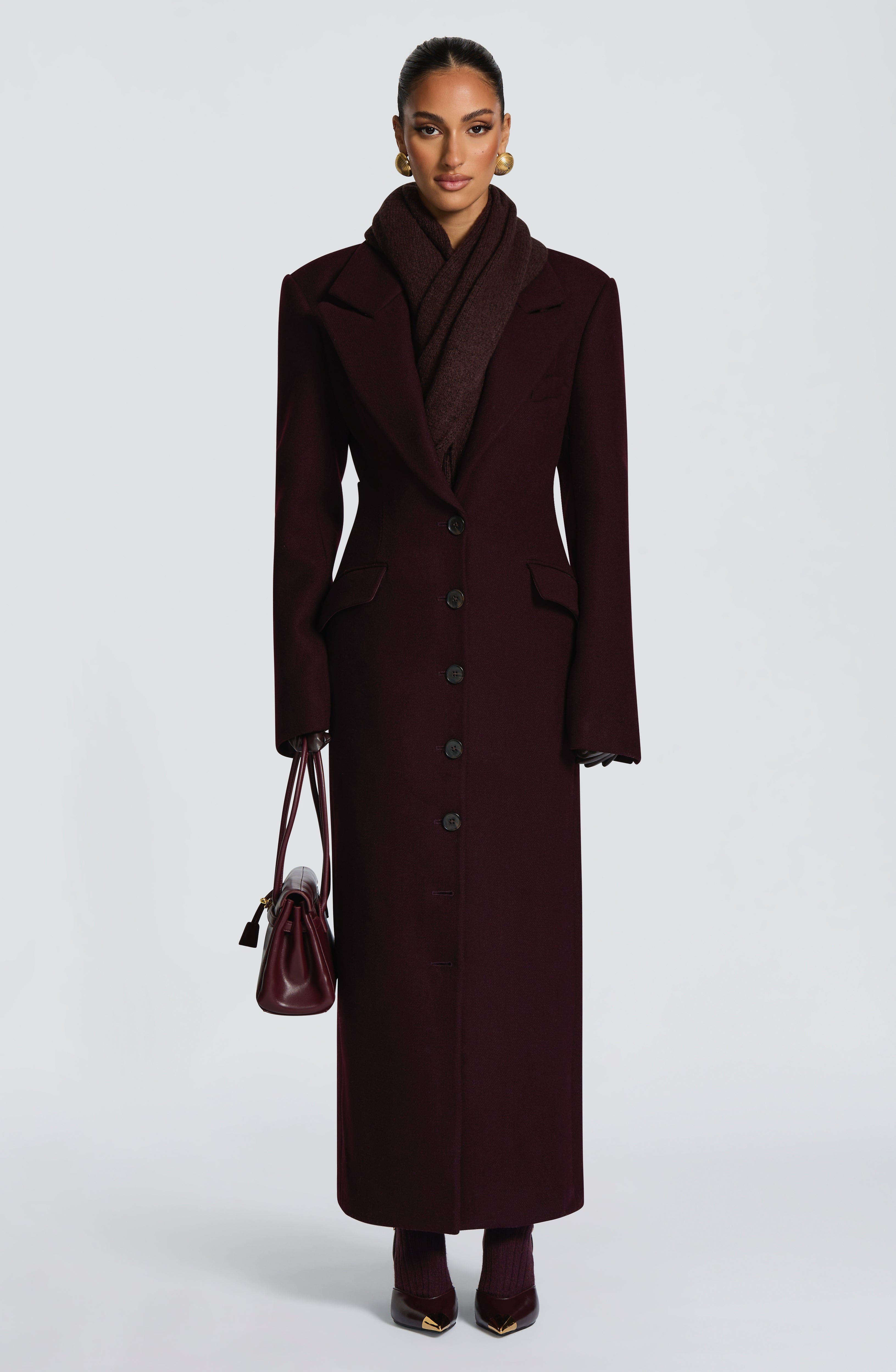 Talin Scarf - Plum Brown