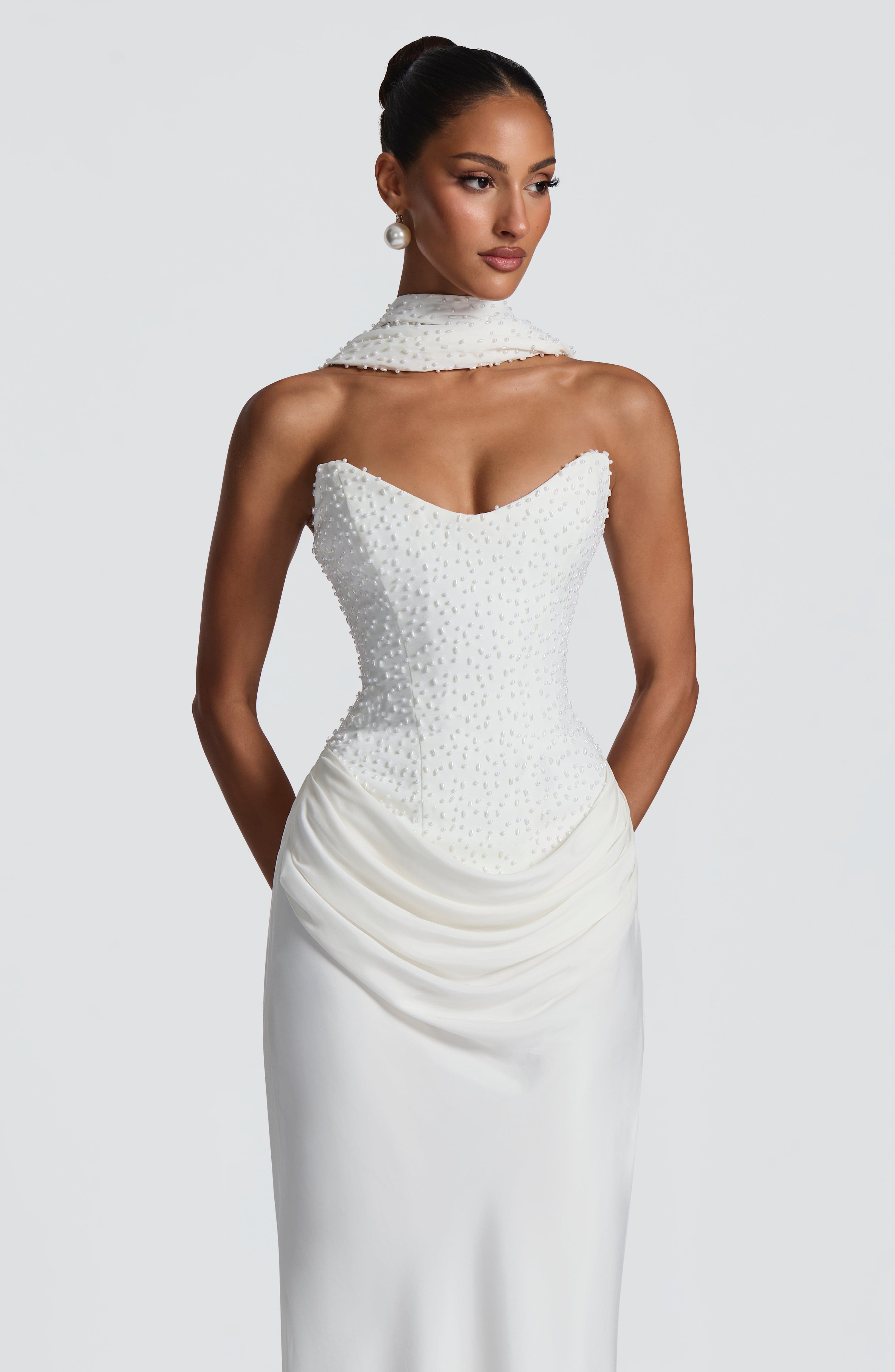 Tindra Maxi Dress - Ivory