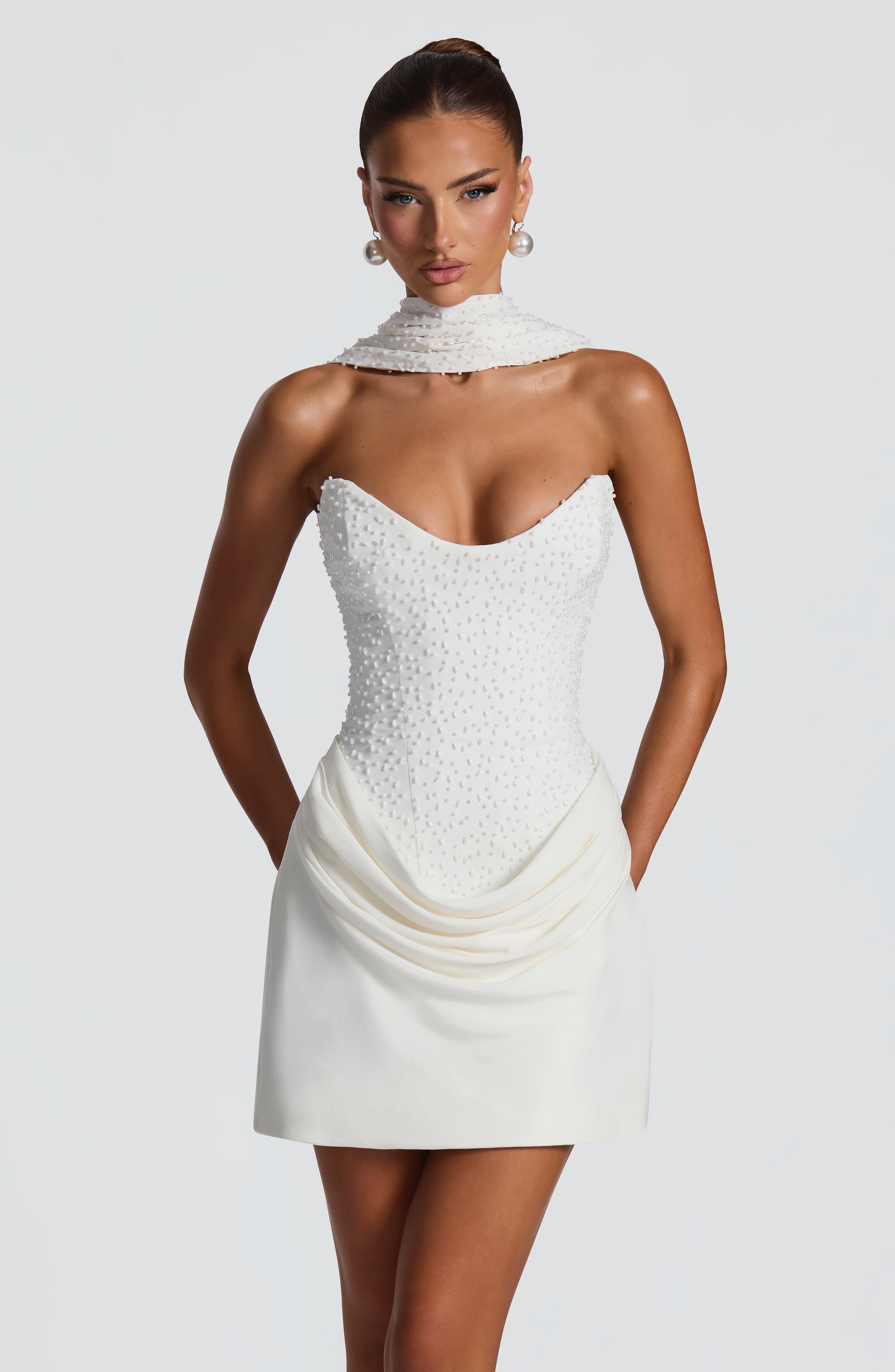 Tindra Mini Dress - Ivory