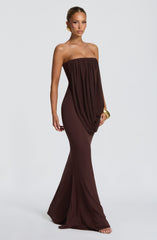 Vienna Maxi Dress - Plum Brown