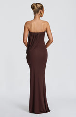 Vienna Maxi Dress - Plum Brown