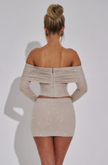 Tani Mini Skirt - Nude